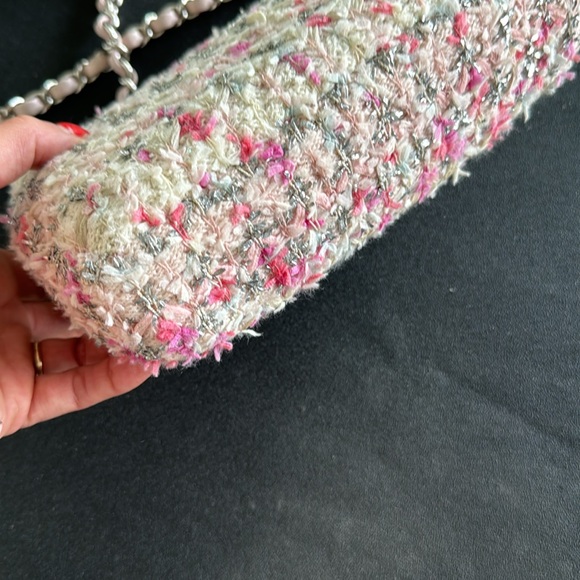 Chanel Mini Flap Tweed Pink Glitter - Picture 6 of 13